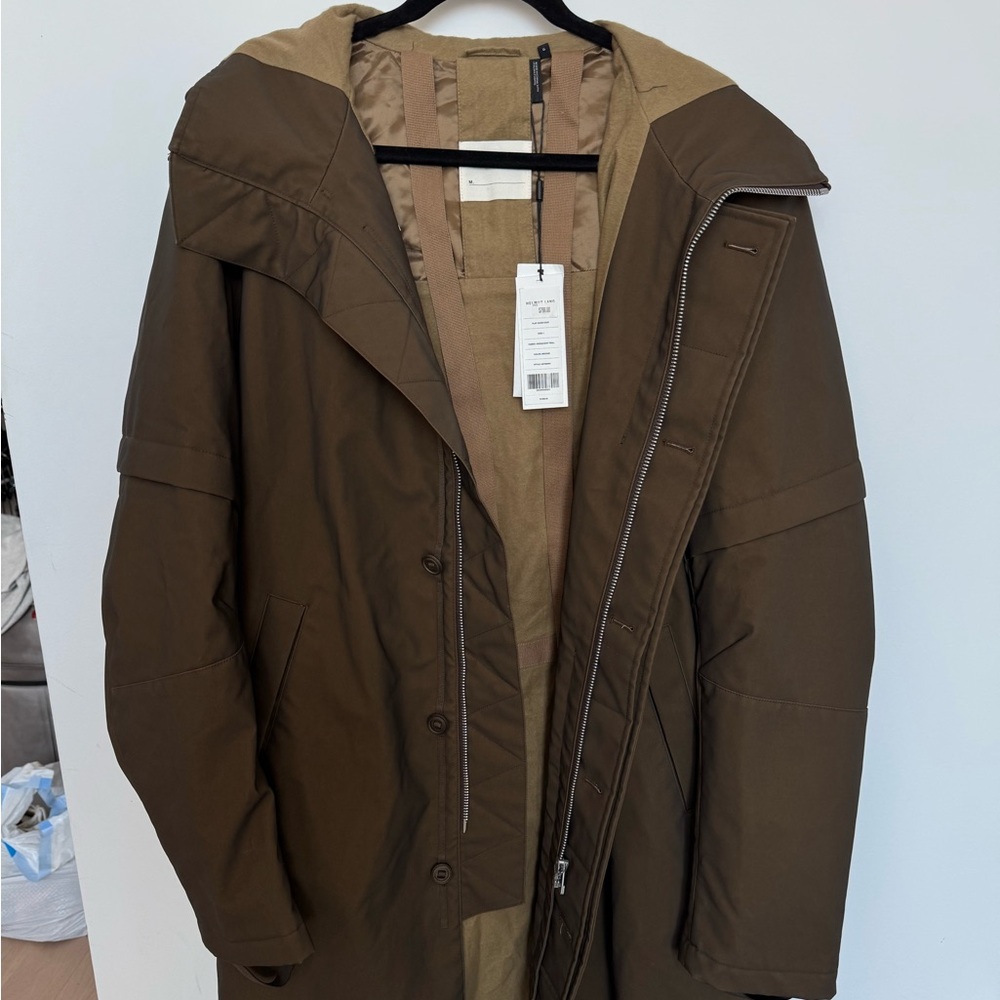 Helmut Lang Brown Hooded Trench coat NWT